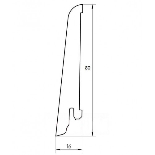 Плинтус шпонированный Pedross Венге полосатый 80 x 16 мм